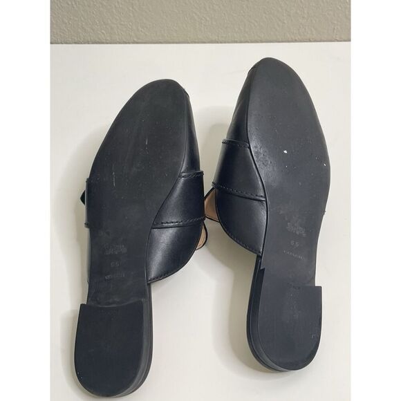 Coach Size 6.5 B Mule Flats Black Leather C Buckle Shoes G4833 Womens Slip On - Picture 15 of 16